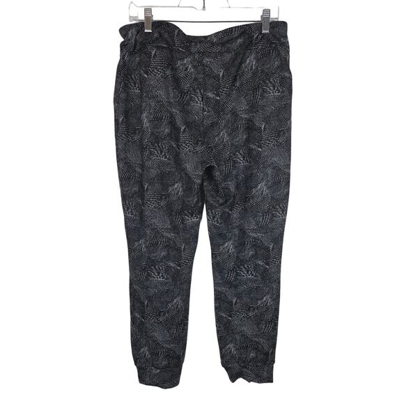 Rachel Zoe Los Angeles Black White Athletic Front Pocket Women's Joggers L - Picture 2 of 4